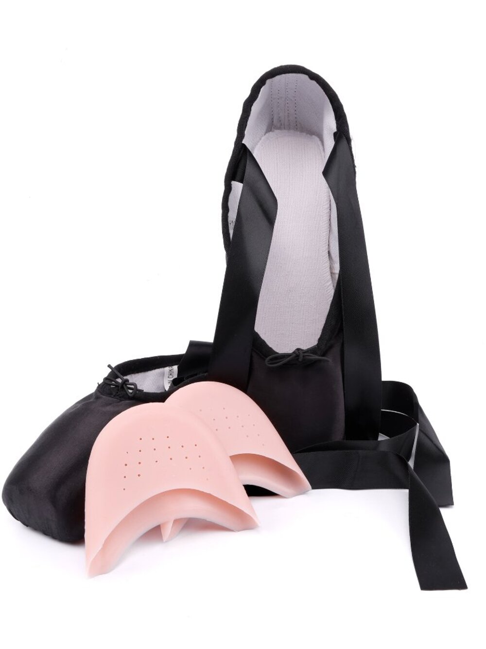Professional Stain Ballet Pointe Dance Shoes Slippers With Ribbons And Toe Pads